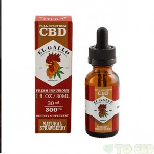 EL GALLO - CBD TINCTURE - NATURAL STRAWBERRY - 300MG-1500MG