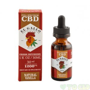 EL GALLO - CBD TINCTURE - NATURAL VANILLA - 300MG-1500MG