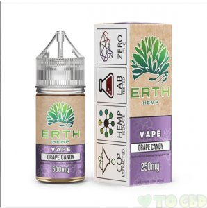 ERTH - CBD VAPE JUICE - GRAPE CANDY - 250MG-1000MG