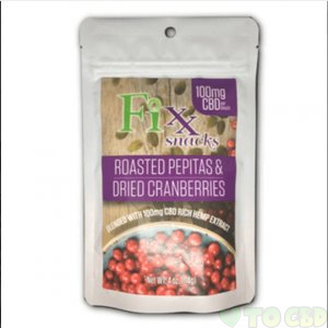 FIXX - CBD EDIBLE - ROASTED PEPITAS & DRIED CRANBERRIES - 100MG