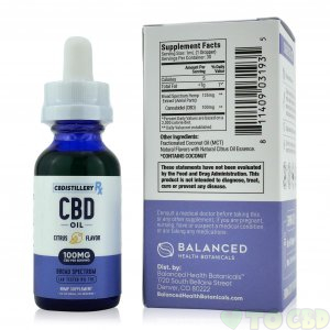 CBDistillery RX 3000mg CBD Citrus 100mg/Dose 