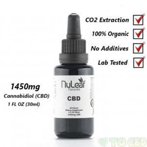 NuLeaf Naturals CBD 1450mg 50mg/Dose Tincture Oil 30mL (1 oz)
