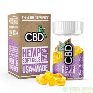 CBDfx Gel Capsules 750mg CBD 25mg/Dose