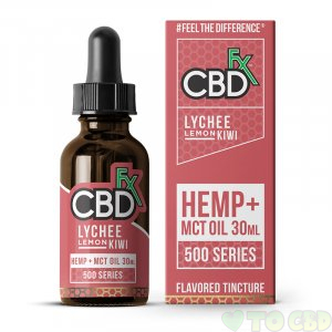 CBDfx Tincture Oil 500mg & 1000mg Lychee Lemon Kiwi FULL SPECTRUM CBD
