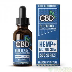 CBDfx Tincture Oil FULL SPECTRUM Blueberry Pineapple Lemon Kiwi 30mL 1000mg
