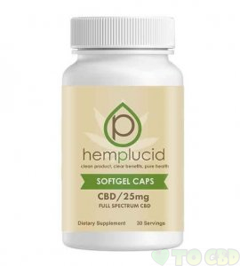 Hemplucid 750mg Softgel CBD Caps 25mg/Dose
