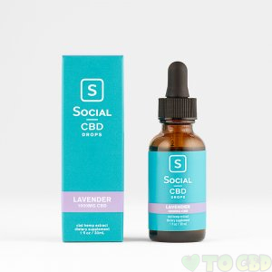 Social 1000mg CBD Tincture Oil 33mg/Dose Lavender