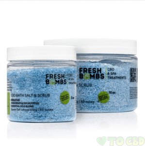 FRESH BOMBS - CBD BATH - BREATHE SALT SCRUB - 60MG-200MG