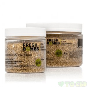 FRESH BOMBS - CBD BATH - MATCHA SKIN SCRUB - 90MG-300MG