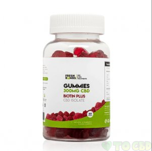 FRESH BOMBS - CBD EDIBLE - BIOTIN PLUS GUMMIES - 300MG