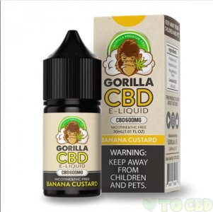 GORILLA CBD - CBD VAPE JUICE - BANANA CUSTARD - 600MG-1200MG