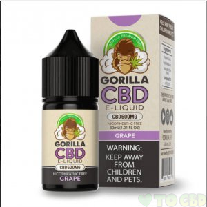 GORILLA CBD - CBD VAPE JUICE - GRAPE - 600MG-1200MG