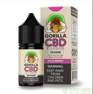 GORILLA CBD - CBD VAPE JUICE - WILD BERRY - 600MG-1200MG