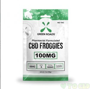 GREEN ROADS - CBD EDIBLE - FROGGIES - 100MG