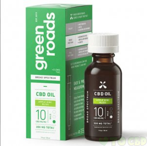 GREEN ROADS - CBD TINCTURE - BROAD SPECTRUM APPLE KIWI BLISS MILD - 300MG