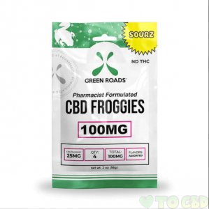 GREEN ROADS - CBD EDIBLE - FROGGIES SOURZ - 100MG