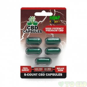 HEMP BOMBS - CBD CAPSULES - HIGH POTENCY - 150MG - 2100MG
