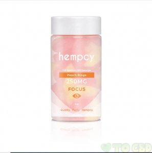 HEMPCY - CBD EDIBLE - PEACH RING GUMMIES - 250MG-1000MG