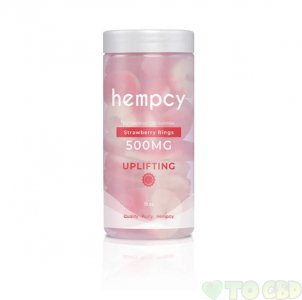 HEMPCY - CBD EDIBLE - STRAWBERRY RING GUMMIES - 500MG-1000MG