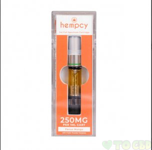 HEMPCY - CBD VAPE CARTRIDGE - FOCUS MANGO - 250MG-500MG