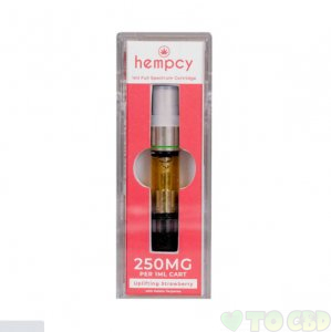 HEMPCY - CBD VAPE CARTRIDGE - UPLIFTING STRAWBERRY - 250MG-500MG