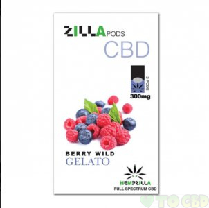 HEMPZILLA - CBD POD - BERRY WILD GELATO ZILLA PODS - 2PC-300MG