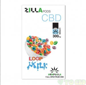 HEMPZILLA - CBD POD - LOOP MILK ZILLA PODS - 2PC-300MG