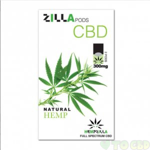 HEMPZILLA - CBD POD - NATURAL HEMP ZILLA PODS - 2PC-300MG