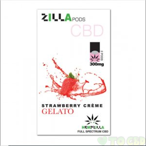 HEMPZILLA - CBD POD - STRAWBERRY CREME ZILLA PODS - 2PC-300MG