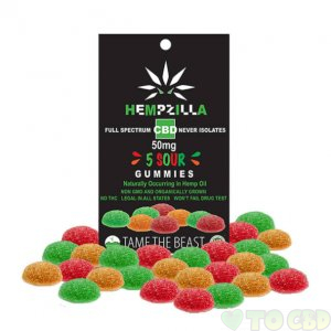 HEMPZILLA - CBD EDIBLE - SOUR GUMMIES - 10MG