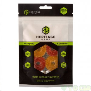 HERITAGE HEMP - CBD EDIBLE - GUMMIES 4 PACK - 25MG