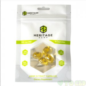 HERITAGE HEMP - CBD SOFT GELS - 4 COUNT - 25MG