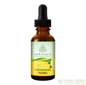HOPP AND HEMP CO - CBD TINCTURE - LEMON - 300MG-500MG