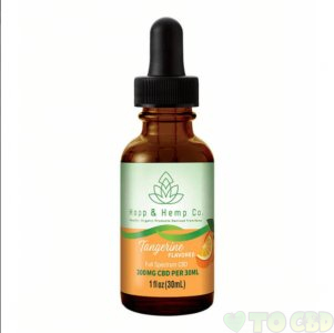 HOPP AND HEMP CO - CBD TINCTURE - TANGERINE - 300MG-500MG
