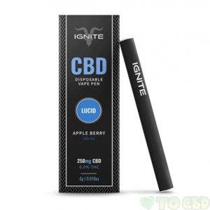 IGNITE CBD - CBD DISPOSABLE VAPE - APPLE BERRY - 250MG