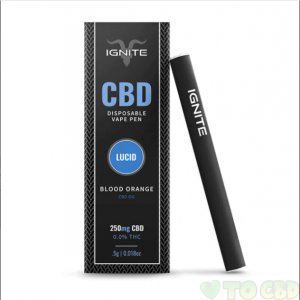 IGNITE CBD - CBD DISPOSABLE VAPE - BLOOD ORANGE - 250MG