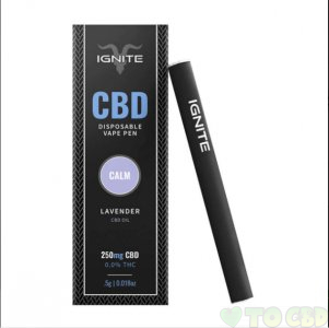 IGNITE CBD - CBD DISPOSABLE VAPE - LAVENDER - 250MG