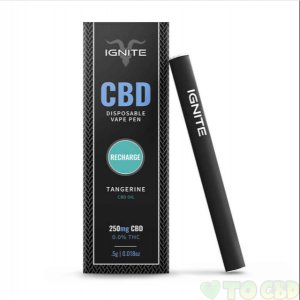 IGNITE CBD - CBD DISPOSABLE VAPE - TANGERINE - 250MG