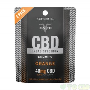 IGNITE CBD - CBD EDIBLE - BROAD SPECTRUM GUMMIES ORANGE - 20MG