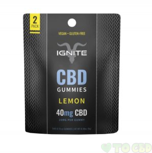 IGNITE CBD - CBD EDIBLE - ISOLATE GUMMIES LEMON - 20MG