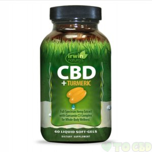 IRWIN NATURALS - CBD CAPSULES - CBD + TURMERIC SOFTGELS - 15MG