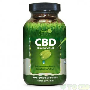IRWIN NATURALS - CBD CAPSULES - FULL SPECTRUM OIL - 10MG-50MG