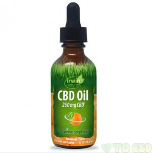 IRWIN NATURALS - CBD TINCTURE - FULL SPECTRUM TANGERINE OIL - 250MG