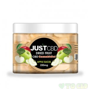 JUSTCBD - CBD EDIBLE - DRIED APPLE SLICES - 12MG