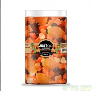 JUSTCBD - CBD EDIBLE - DRIED ASSORTED FRUIT - 12MG