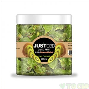 JUSTCBD - CBD EDIBLE - DRIED KIWI CHUNKS - 12MG