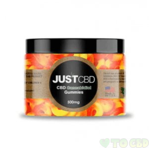 JUSTCBD - CBD EDIBLE - PEACH RINGS GUMMIES - 10MG