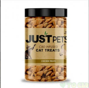 JUSTCBD - CBD PET TREAT - JUSTPETS CHICKEN CAT TREATS - 100MG