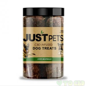 JUSTCBD - CBD PET TREAT - JUSTPETS LIVER MEATBALLS DOG TREATS - 100MG