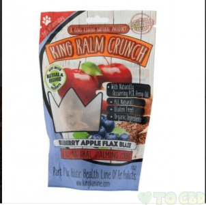 KING KALM - CBD PET EDIBLE - BLUEBERRY APPLE FLAX CRUNCH - 120MG